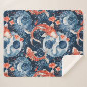 水日本の色の魚 シェルパブランケット (正面(横))