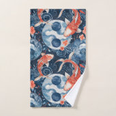 水日本の色の魚 バスタオルセット (ハンドタオル)