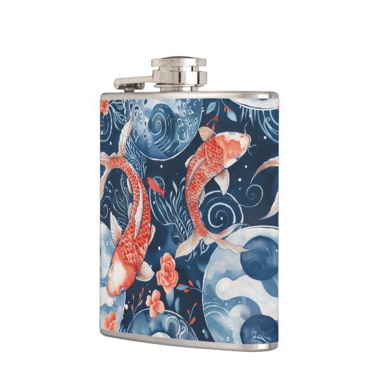 水日本の色の魚 フラスク (左)