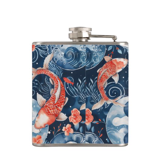 水日本の色の魚 フラスク (裏面)