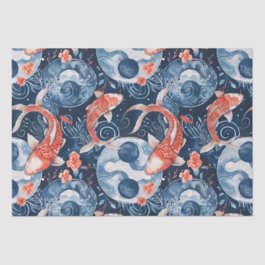 水日本の色の魚 薄葉紙 (正面)