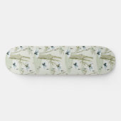 水日本の色アジアアート竹鳥模様 スケートボード (横)