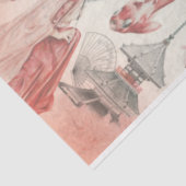 水日本の色アートガールとコイ魚 薄葉紙 (詳細)