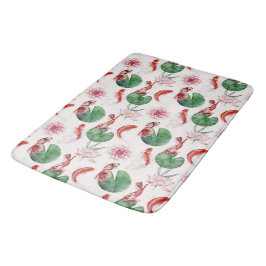 水日本の色アートコイフィッシュロータスリリパッド バスマット