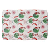 水日本の色アートコイフィッシュロータスリリパッド バスマット (正面)