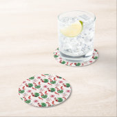 水日本の色アートコイフィッシュロータスリリパッド ラウンドペーパーコースター (インサイチュ)