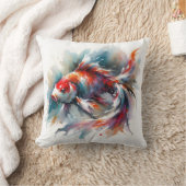 水日本の色コイ魚枕 クッション (ブランケット)
