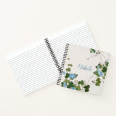 水日本の色植物青い花 ノートブック (内部)