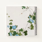 水日本の色植物青い花 ノートブック (裏面)