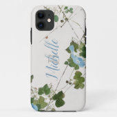水日本の色植物青い花 Case-Mate iPhoneケース (裏面)