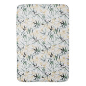 水日本の色金ゴールド緑竹模様 バスマット (正面縦)