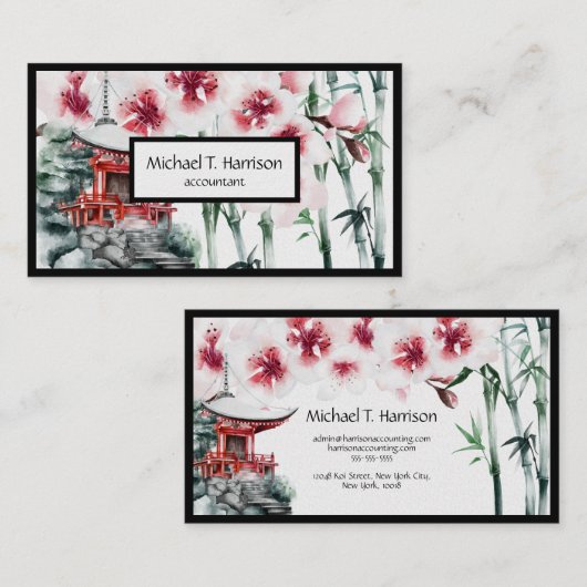 水日本の色  名刺 (正面/裏面)