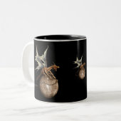 水星のドラゴンのコーヒー・マグ ツートーンマグカップ (正面左)