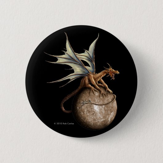 水星のドラゴンボタン 缶バッジ (正面)