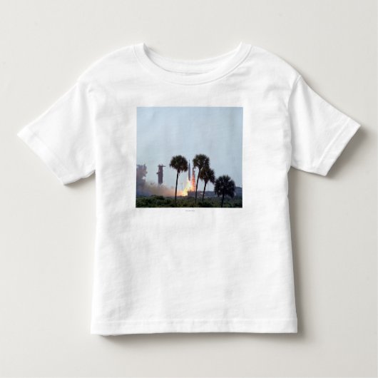 水星の地図書9のロケットの写真の進水 トドラーTシャツ (正面)