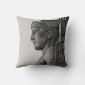 水星の彫像(クリーブランドオハイオ州)の枕 クッション (裏面)