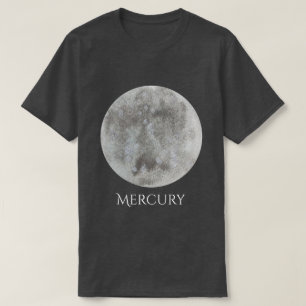 水星の惑星の水彩画の人のワイシャツ Tシャツ