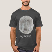 水星の惑星の水彩画の人のワイシャツ Tシャツ (正面)