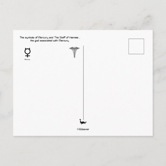 水星はがき ポストカード (裏面)