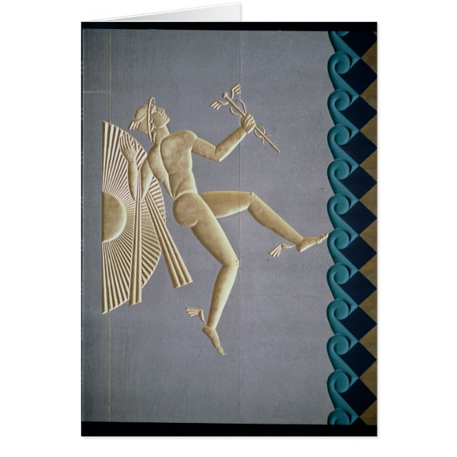 水星を描写する浅浮き彫り (正面)