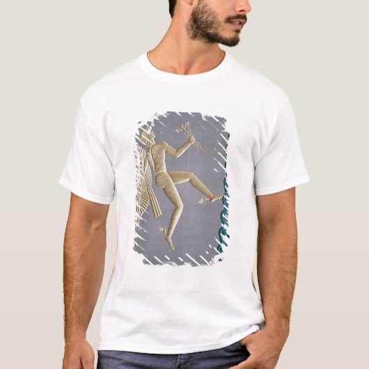 水星を描写する浅浮き彫り Tシャツ (正面)