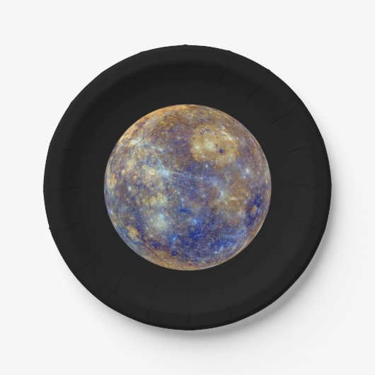 水星カラフルの表示 ペーパープレート (正面)