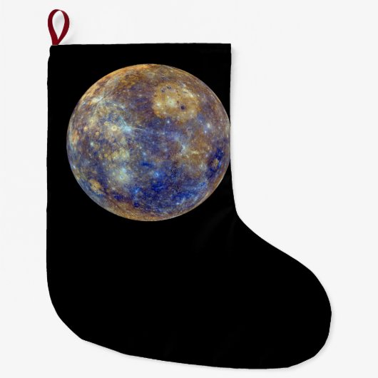 水星カラフルの表示 ラージクリスマスストッキング (正面)