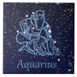 水星座と〔占星術の〕十二宮図の星座 タイル
