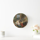 水星、HerseおよびAglauros 1763年(キャンバスの油) ラウンド壁時計 (ホーム)