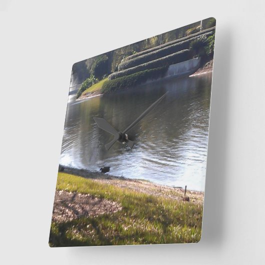 水時計 スクエア壁時計 (傾斜)