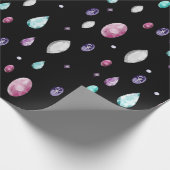 水晶および宝石用原石パターン ラッピングペーパー (角)