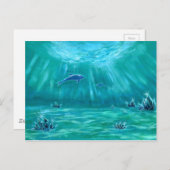 水晶とイルカの海3 ポストカード (正面/裏面)
