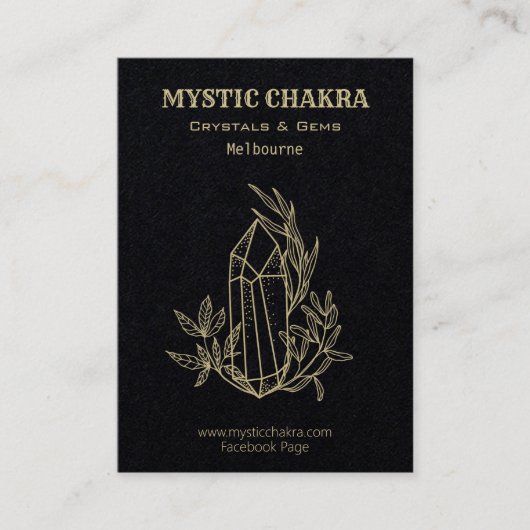 水晶と宝石 名刺 (正面)