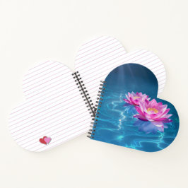 水晶に浮かぶピンクの蓮の花 ノートブック