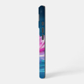 水晶に浮かぶピンクの蓮の花 iPhone 16ケース (左側面)