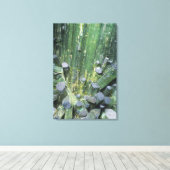 水晶のトルマリンのエルベイト結晶 キャンバスプリント (インサイチュ (ウッドフロア))