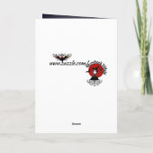 水晶のボールを捨てて折り畳んだグリーティングカード カード (裏面)