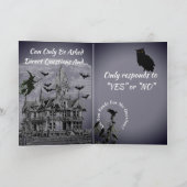 水晶のボールを捨てて折り畳んだグリーティングカード カード (内部)