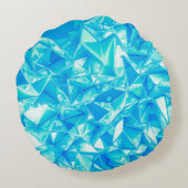 水晶の三角形の背景。 ラウンドクッション (裏面)