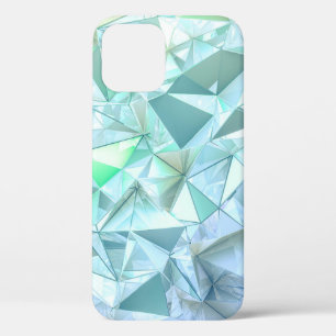 水晶の三角形の背景。 iPhone 12ケース