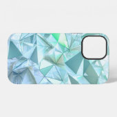 水晶の三角形の背景。 iPhoneケース (裏面横)