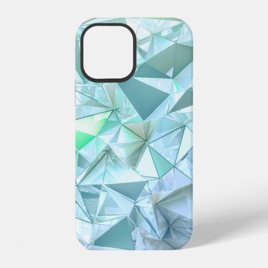水晶の三角形の背景。 iPhoneケース (裏面)