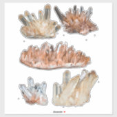 水晶の宝石の岩石地質学写真 シール (シート)