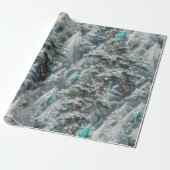 水晶の木と山のラッピング紙 ラッピングペーパー (アンロールド)