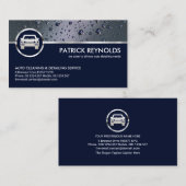 水晶の澄ん水滴が自動車洗車 名刺 (正面/裏面)