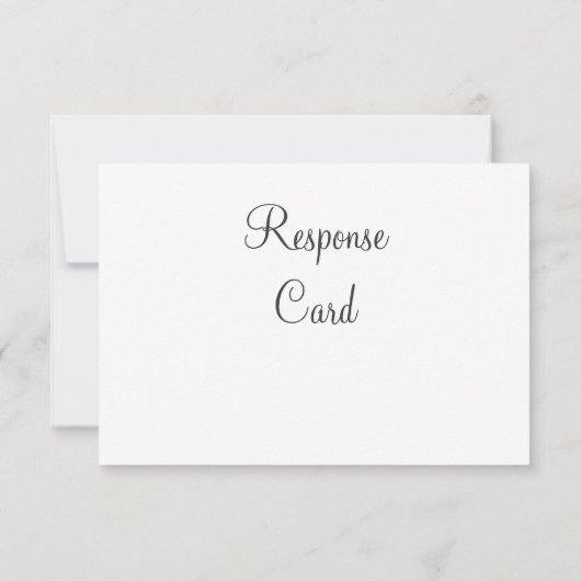 水晶の結婚式RSVP (白い) 出欠カード (裏面)