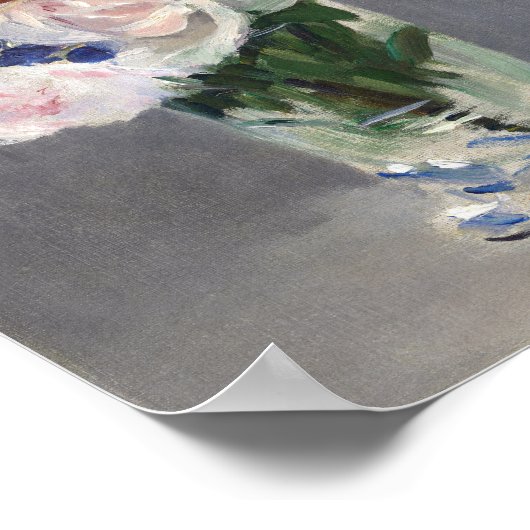 水晶の花瓶に入った花 | エドゥアルマネ ポスター (角)