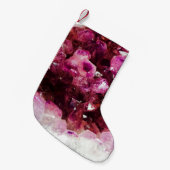 水晶アメジスト紫鉱物 スモールクリスマスストッキング (正面 (吊り時))