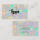 水晶オパール石背景名刺 名刺 (正面/裏面)