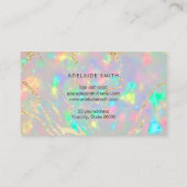 水晶オパール石背景名刺 名刺 (裏面)